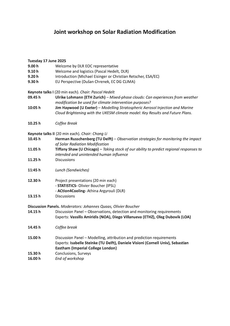 SRM Workshop Agenda
